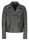 Rick Owens Bauhaus Stooges Leather Jacket In Grey