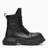 RICK OWENS RICK OWENS BLACK LEATHER LACE UP BOOT