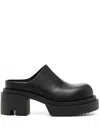 Rick Owens Mule With Chunky Sole And Closed Back In Black
