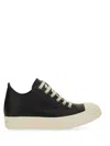 Rick Owens Black Leather Sneakers In Black