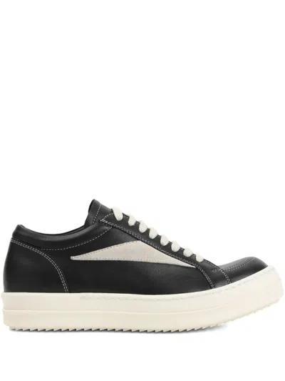 Rick Owens Black Leather Sneakers