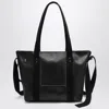 Rick Owens Black Leather Trolley Tote