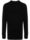 Rick Owens Crew-neck Organic Cotton Sweatshirt In Black