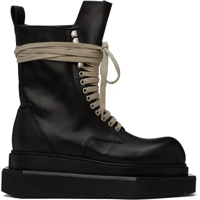 Rick Owens Army Cyclops Turbo High-top Platform Boots In Black