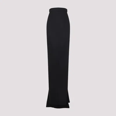 RICK OWENS BLACK LIDO LINEN SKIRT
