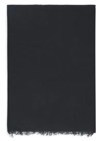 Rick Owens Black Linen And Silk Blend Foulard