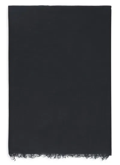Rick Owens Black Linen And Silk Blend Foulard