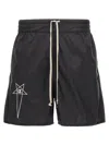 Rick Owens Champion Elastic Waistband Bermuda Shorts With Side Pockets