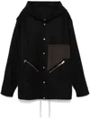 Rick Owens Drawstring Hem Wool Coat In Black