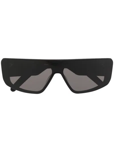 RICK OWENS WOMEN BLACK LOGO SUNGLASSES