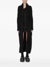 Rick Owens Longline Shawl Collar Cardigan Pockets In Black