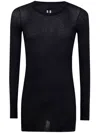 Rick Owens Rib Long Sleeves T-shirt Clothing In Black
