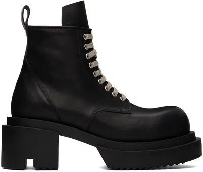 Rick Owens Low Army Bogun 75mm Boots In 09 Black