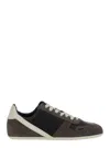 Rick Owens Black Low-top Sneakers With Suede Inserts In Leather Woman In Black