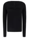 Rick Owens Ribbed-panel Long-sleeve Sweater In Black