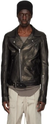 Rick Owens Black Lukes Stooges Leather Jacket In 09 Black