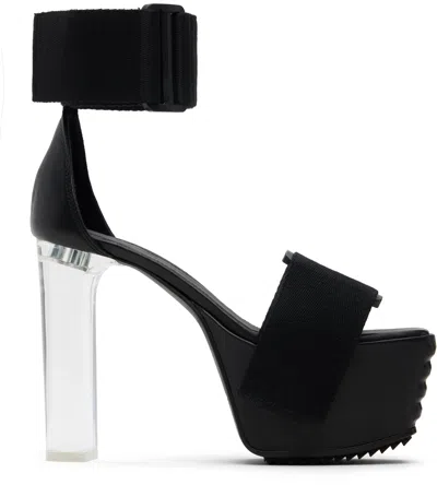 Rick Owens Black Luxor 65 Heeled Sandals