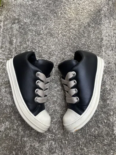 Pre-owned Rick Owens Black Luxor Jumbo Padded Low Sneakers