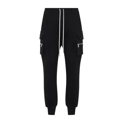Rick Owens Mastodon Cargo Pants In Wool Blend In Black