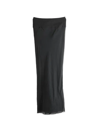 Rick Owens Black Maxi Skirt