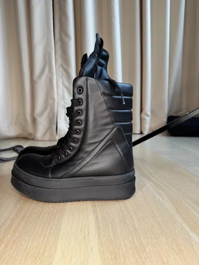 Pre-owned Rick Owens Black Mega Bumper Geobasket Size 10 Shoes