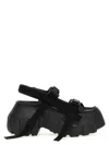 Rick Owens Chunky Sole Open Toe Sandals With Adjustable Straps In Black
