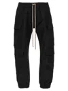 Rick Owens Mastodon Megacargo Tapered-leg Trousers In Black