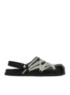 Rick Owens Granola Crisscross Straps Mule Sandals In Black