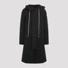 Rick Owens Asymmetrical-front Cotton Fishtail Parka In Black