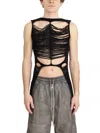 Rick Owens Black Mesh Tank Top