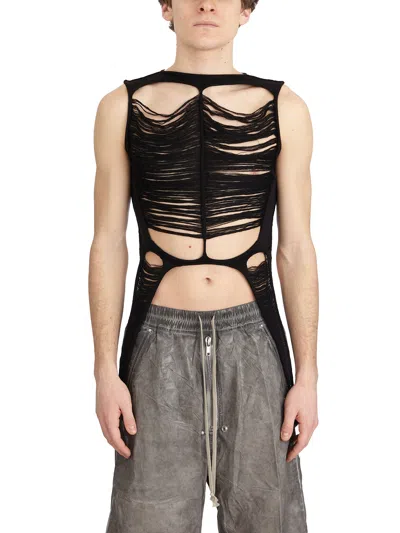 Rick Owens Black Mesh Tank Top