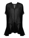 Rick Owens New Divine Mini Dress In Black