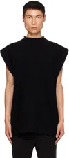 Rick Owens Motivo Tank Topwear In Black Cashmere In 09 Black