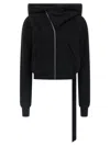 Rick Owens Black Mountiain Hoodie Sweatshirt In Black