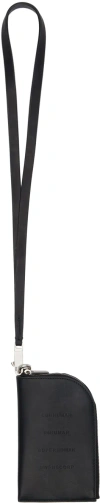 Rick Owens Black Neck Wallet In 09 Black