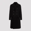 Rick Owens Black Officer Virgin Wool Coat In Black