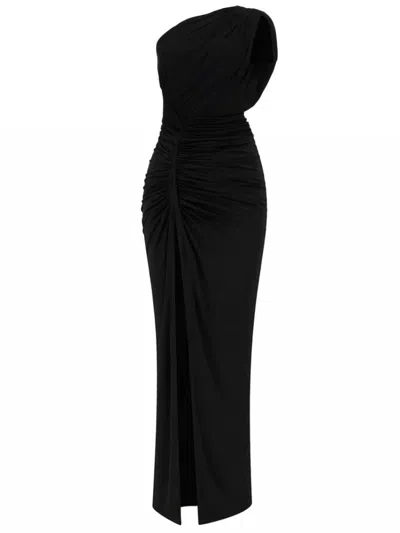 Rick Owens Black One Shoulder Maxi Dress