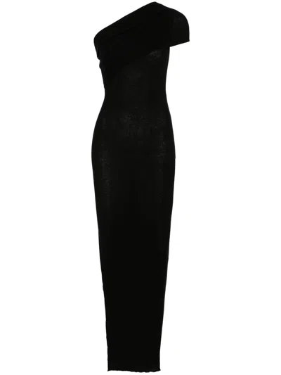 Rick Owens One-sleeve Knit Dress - Women's - Ecovero Viscose (lenzing)/polyester In Black