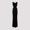 Rick Owens Black Evening Dress With Deep V-neckline And Cutout Detail In Black