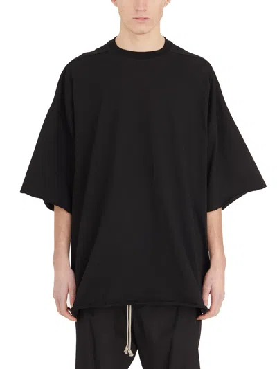 Rick Owens Black Oversize Cotton T-shirt For Men