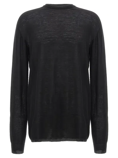 RICK OWENS BLACK OVERSIZED LEVEL SWEATER