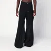 Rick Owens Black Pants With Fringes In Black