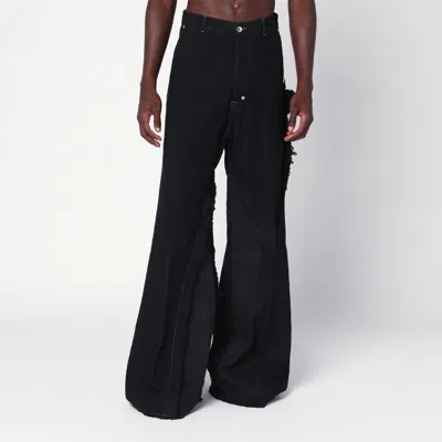 Rick Owens Black Pants With Fringes