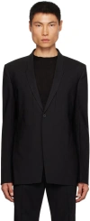 Rick Owens Black Paper Blazer In 09 Black
