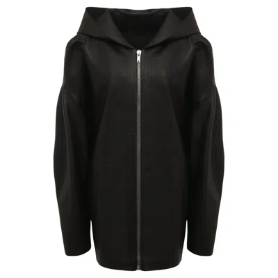 Pre-owned Rick Owens Black Peter Leather Jacket It42