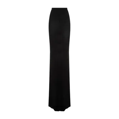 Rick Owens Alpaca-blend Pillar Skirt In Black