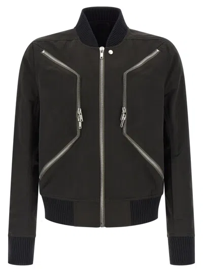 Rick Owens Men Heizer Flight Jacket In Black