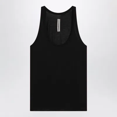 Rick Owens Black Pony Tank Top In Lightweight Cotton