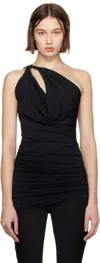 Rick Owens Black Porterville Aaliyah Tank Top In 09 Black