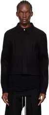 Rick Owens Black Porterville Alice Strobe Jacket In 09 Black